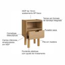 Ver imagem 6 de Mesa de Cabeceira Orgânica com 1 Gaveta Linha Aura Marrom