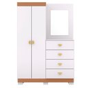 Ver imagem 1 de Comoda Roupeiro Espelho 120 Cm 2 Portas 20034 Branco Camarim Flex