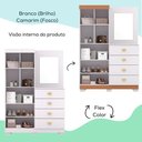 Ver imagem 2 de Comoda Roupeiro Espelho 120 Cm 2 Portas 20034 Branco Camarim Flex