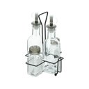 Ver imagem 3 de Galheteiro 4 Peças Vidro com Suporte de Ferro Preto Lyor