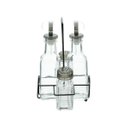 Ver imagem 2 de Galheteiro 4 Peças Vidro com Suporte de Ferro Preto Lyor