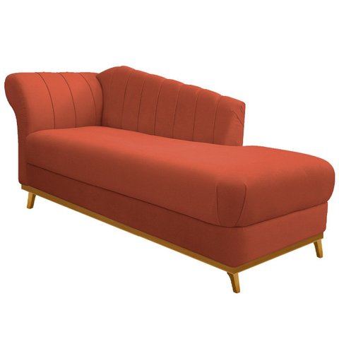 Diva Recamier Vanessa 160cm Lado Direito Suede Adj Decor Terracota