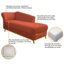 Ver imagem 4 de Diva Recamier Vanessa 160cm Lado Direito Suede Adj Decor Terracota