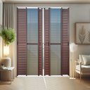Ver imagem 2 de Porta Correr Venez. 6F.Móv.210x240 Elite c/Fechad.Tetra V.Ref.Mix Corten Brimak