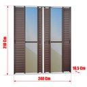 Ver imagem 4 de Porta Correr Venez. 6F.Móv.210x240 Elite c/Fechad.Tetra V.Ref.Mix Corten Brimak
