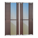 Ver imagem 1 de Porta Correr Venez. 6F.Móv.210x240 Elite c/Fechad.Tetra V.Ref.Mix Corten Brimak