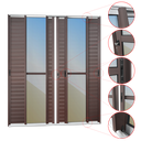 Ver imagem 3 de Porta Correr Venez. 6F.Móv.210x240 Elite c/Fechad.Tetra V.Ref.Mix Corten Brimak
