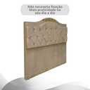 Ver imagem 3 de Cabeceira Queen Estofada Provençal Capitone Detalier Suede Bege 160 X 120 Rbl