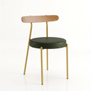 Ver imagem 6 de Cadeira de Jantar Kit 4 Lizzie Base Tubular Dourado Encosto Castanho PU D03 - D'Rossi