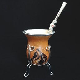 Kit de Cuia e Bomba para Chimarrão Terere Mate com Tripé - 2