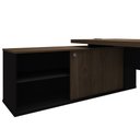 Ver imagem 6 de Mesa Diretor em L com Tomada Tamburato A06 Marrom/Preto - Mpozenato Executiva