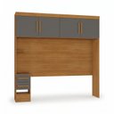 Ver imagem 1 de Ponte Aérea Modular Casal com 2 Gavetas 100% MDF Smart Cinza/Cinamomo/Chumbo