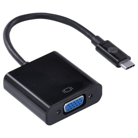 Adaptador Usb Tipo C X Vga Fêmea Full Hd 1080p 20cm - Achdmi