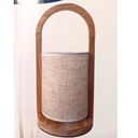 Ver imagem 1 de Luminaria de Mesa Mabul Madeira e Tecido D16xa34cm 1xe27 Gmh