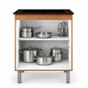 Ver imagem 7 de Balcão para Fogão Cooktop MDP 4 e 5 Bocas Cozinha 2 Portas Cor:Preto