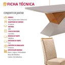 Ver imagem 5 de Mesa de Jantar Aster 6 Lugares MDF Vidro Cadeiras Lira Veludo Off White 180cm Moderna