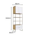 Ver imagem 3 de Estante Multiuso Alta com 2 Gavetas e 2 Portas Infinity 2060 Genialflex