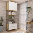 Ver imagem 4 de Estante Multiuso Alta com 2 Gavetas e 2 Portas Infinity 2060 Genialflex