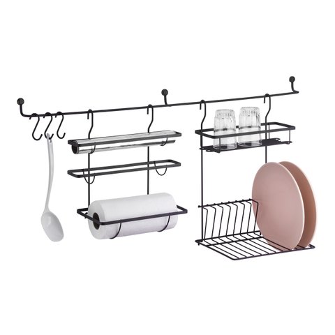 Kit Cozinha Aérea Delicata Barra Ganchos E Suportes Schmitt