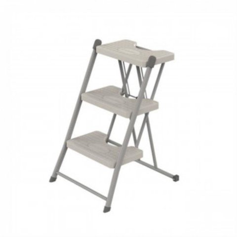 Escada Dobravel com 3 Degraus Boreal Suporta Ate 120 Kg Anodilar