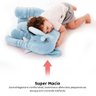 Almofada para Bebê Dormir 60cm Elefante de Pelúcia Gigante Brinquedo Buba Azul - 4