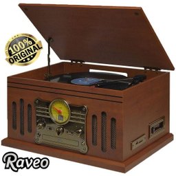 Vitrola Raveo Stadio Toca-Discos Cassete Cd Rádio  USB/Sd Bluetooth Bivolt Reproduz e Grava - 3