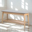 Ver imagem 6 de Banco Sapateira com Prateleira Ripada Liva 100 Cm Tauari Cinza