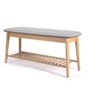 Ver imagem 1 de Banco Sapateira com Prateleira Ripada Liva 100 Cm Tauari Cinza