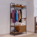 Ver imagem 1 de Closet Oasis 1 Porta 3 Prateleiras Preto/nature - Art Panta