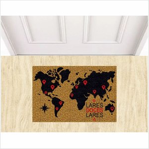 TAPETE CAPACHO VIAJANTE, MAPA MUNDI.