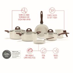 Conjunto de Panelas Ceramic Life Smart Plus 6 Peças Brinox - 3