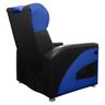 Poltrona Gamer Streamer Sparta com Carregador Usb Corino Preto/azul Sofa Store - 4