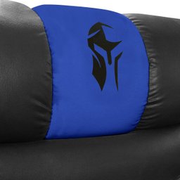 Poltrona Gamer Streamer Sparta com Carregador Usb Corino Preto/azul Sofa Store - 6