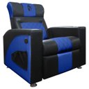 Ver imagem 1 de Poltrona Gamer Streamer Sparta com Carregador Usb Corino Preto/azul Sofa Store