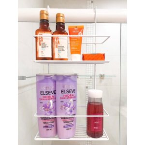 Suporte Shampoo Banheiro Duplo Porta Condicionador Organização Box
