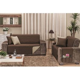 Kit Jogo Protetor de Sofá Impermeável e 4 Capas de Almofada - 1