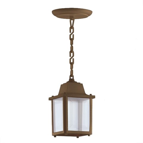Luminária Pendente Externo Colonial Plastico Marrom Alz15