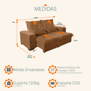 Ver imagem 3 de Sofá Retrátil e Reclinável 2,10m Suede Miami