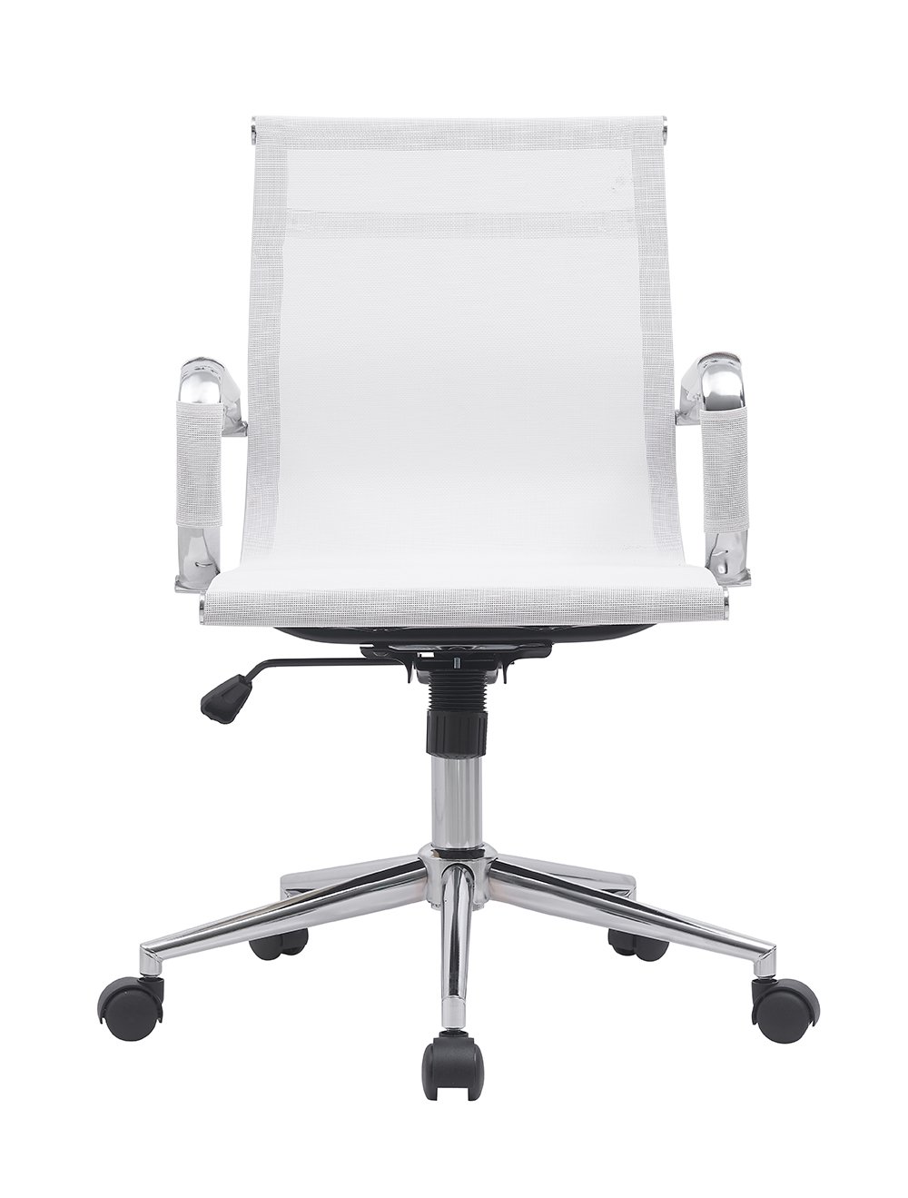 Cadeira Escritório Diretor Eames em Tela - Branca:2 Cadeiras - 3