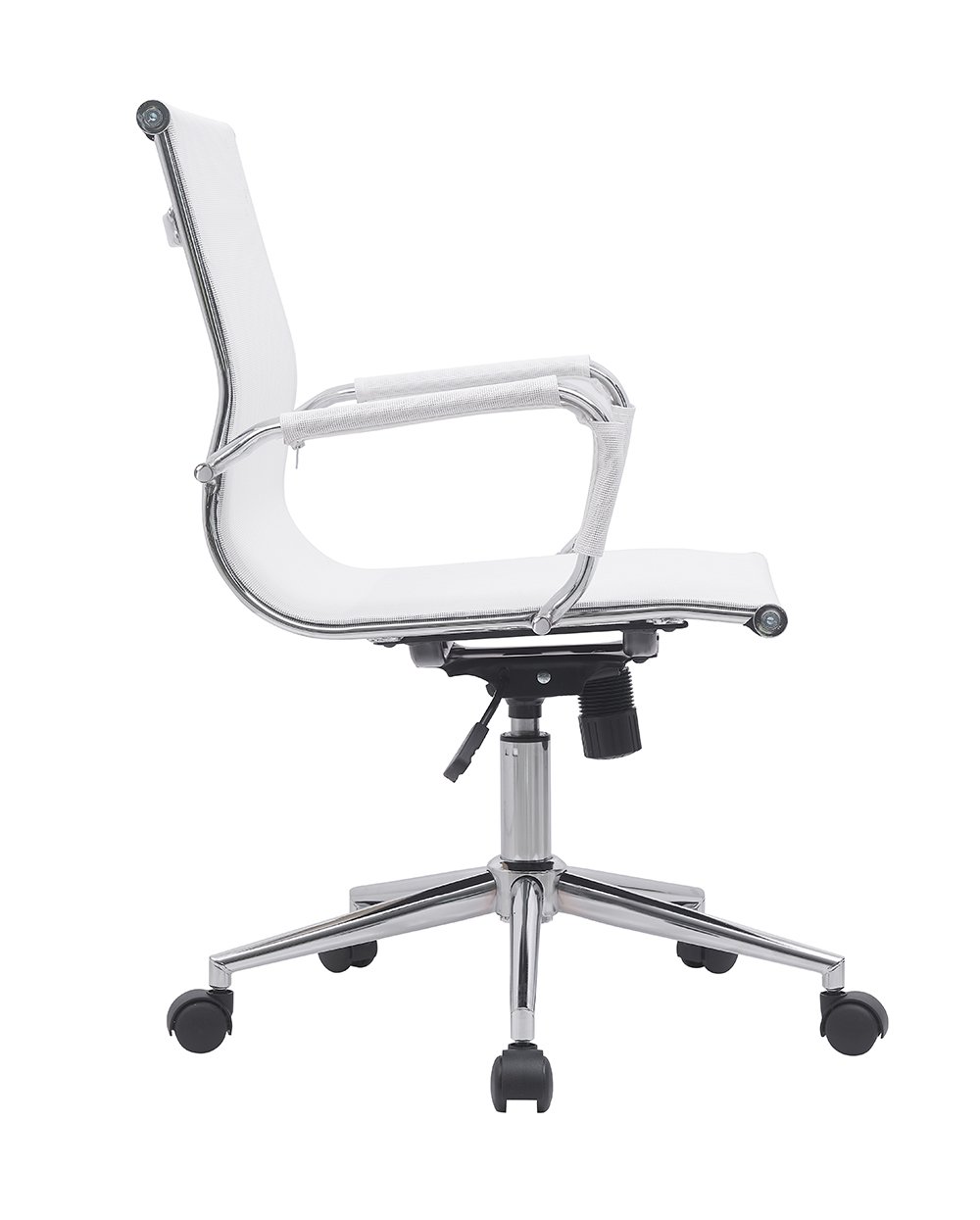 Cadeira Escritório Diretor Eames em Tela - Branca:2 Cadeiras - 4