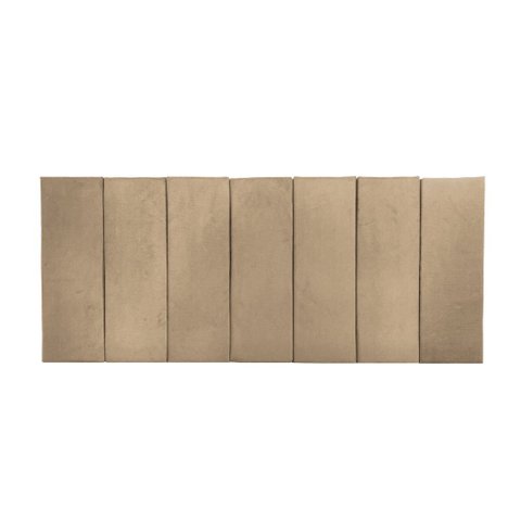 Cabeceira Estofada Cama Box Casal Queen - 1 Pç Veludo Bege