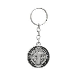 Chaveiro Medalha de São Bento Redondo Colorido Níquel Fornecedor 1 F1-ct14-154-4 - 2