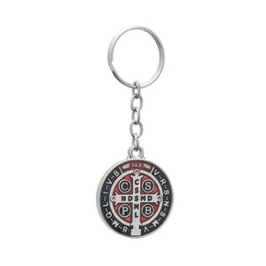 Chaveiro Medalha de São Bento Redondo Colorido Níquel Fornecedor 1 F1-ct14-154-4