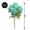 Buquê de Rosas 7 Botões Azul Turquesa 40cm - Vivaflor Decor - 3