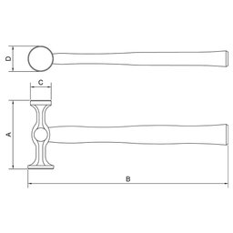 Martelo Chapeador Face Plana 40471000 Tramontina Pro - 2