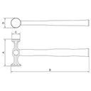 Ver imagem 2 de Martelo Chapeador Face Plana 40471000 Tramontina Pro