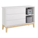 Ver imagem 5 de Cômoda Sapateira Classic New Branco Fosco com Natural - MoveisAqui