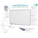 Ver imagem 4 de Lousa Quadro Branco Brilho UV 3mm Free 90x60 cm Vertical ou Horizontal Moldura de Alumínio Natural