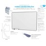 Lousa Quadro Branco Brilho UV 3mm Free 90x60 cm Vertical ou Horizontal Moldura de Alumínio Natural - 4