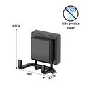 Ver imagem 4 de Gancho Duplo Parede Preto Fosco + Fixação Ventosa Multiuso